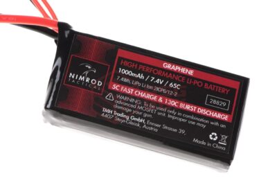 Nimrod Lipo 7.4V 1000mAh 65C Graphene PEQ Type T-Plug Black - obrazek 3