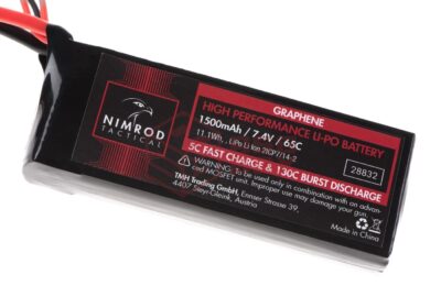Nimrod Lipo 7.4V 1500mAh 65C Graphene Mini Type Black - obrazek 2