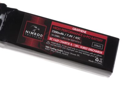 Nimrod Lipo 7.4V 2200mAh 65C Graphene Large Type T-Plug - obrazek 3