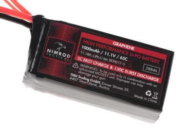 Nimrod Lipo 11.1V 1000mAh 65C Graphene PEQ Type Black - obrazek 3