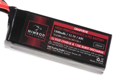 Nimrod Lipo 11.1V 1500mAh 65C Graphene Mini Type T-Plug Black - obrazek 3