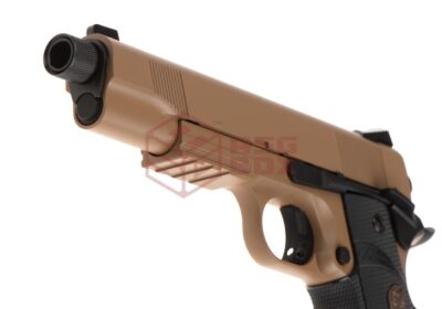 KJ Works M1911 MEU TBC Full Metal GBB Tan - obrazek 4