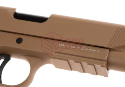 KJ Works M1911 MEU TBC Full Metal GBB Tan - obrazek 5
