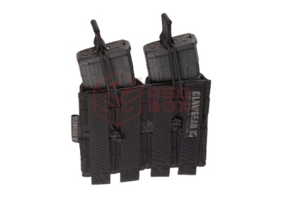 Clawgear 5.56mm Open Double Mag Pouch Core Black - obrazek 5