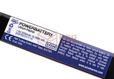 Pirate Arms LiPo 7.4V 2200mAh 20C Twin Type T-Plug - obrazek 2