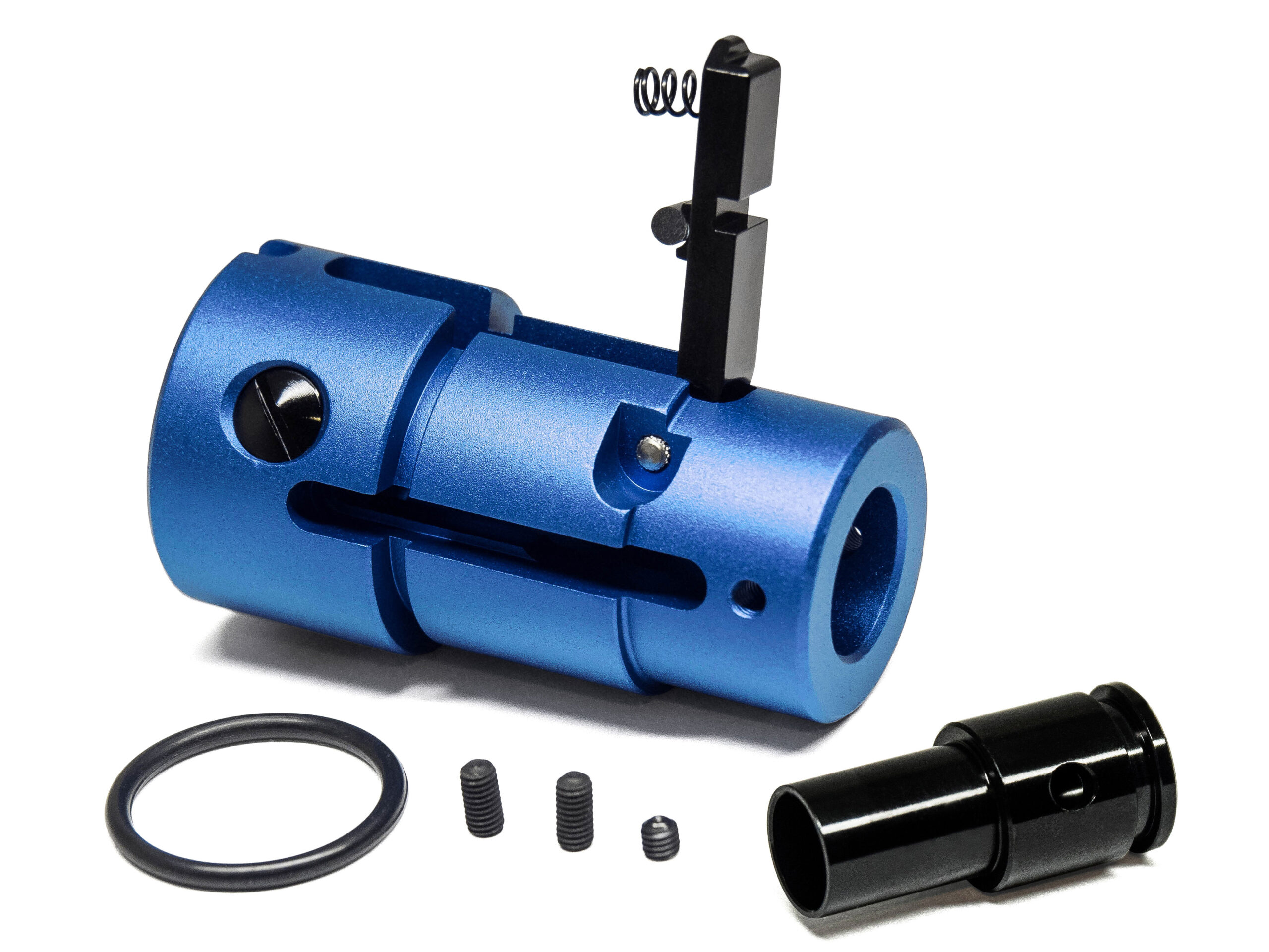 AA CNC Aluminum Hop-up Unit for ARES Amoeba Striker - Blue OD-A-B05-001 asgbox.pl AA CNC Aluminum Hop-up Unit for ARES Amoeba Striker - Blue - obrazek 2
