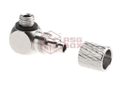 EpeS HPA 6mm Hose Coupling with Screwed Catch 90 Degree - Outer M5 Thread - obrazek 3