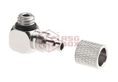 EpeS HPA 6mm Hose Coupling with Screwed Catch 90 Degree - Outer M6 Thread - obrazek 5