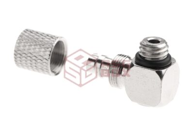 EpeS HPA 6mm Hose Coupling with Screwed Catch 90 Degree - Outer M6 Thread - obrazek 6