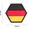 JTG German Flag Hexagon Rubber Patch Multicolor OD-TM-11231950000 35417 asgbox.pl