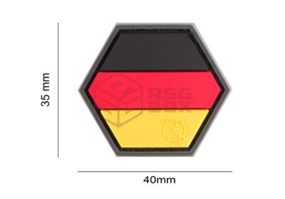 JTG German Flag Hexagon Rubber Patch Multicolor - obrazek 5