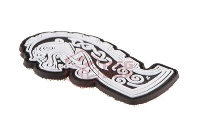 JTG Northman Dragon Ship Head Rubber Patch White - obrazek 3