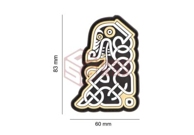 JTG Northman Tribal Dragon Ship Head Rubber Patch Multicolor - obrazek 5