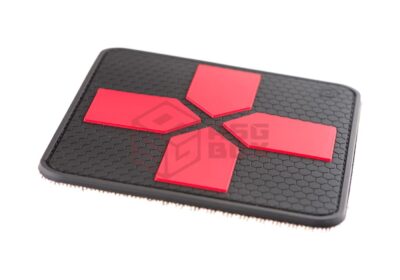 JTG Big Red Cross Medic Rubber Patch Blackmedic - obrazek 3
