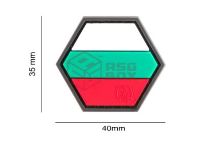JTG Hexagon Bulgarian Flag Rubber Patch Black - obrazek 5