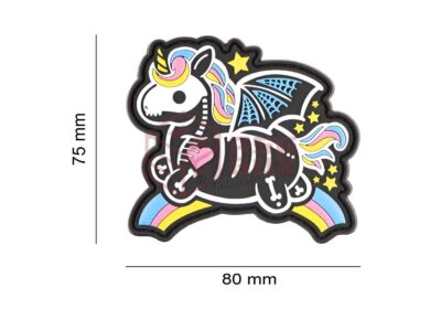 JTG Skeleton Unicorn Rubber Patch Multicolor - obrazek 5