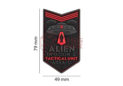JTG Alien Invasion X-Files Patch Red - obrazek 5