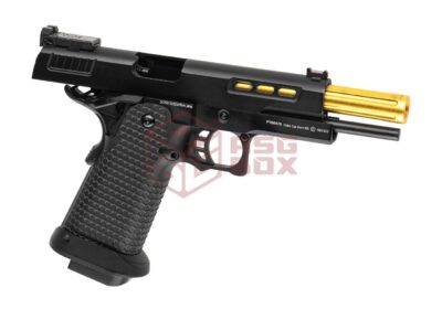 Golden Eagle 3332 Hi-Capa Ported Slide Full Metal GBB Black - obrazek 3