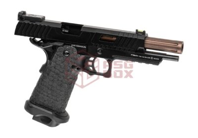 Golden Eagle 3398 Hi-Capa Tactical Ported Slide Full Metal GBB Black - obrazek 3