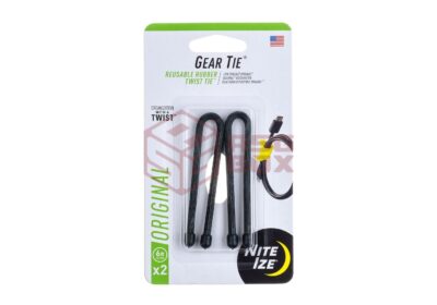 Nite Ize Gear Tie Reusable Rubber Twist Tie 6" 2pcs Black - obrazek 3