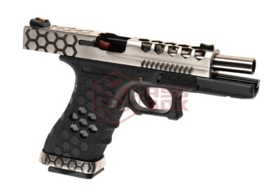 AW Custom VX0200 Hex Cut Full Metal GBB Silver - obrazek 3