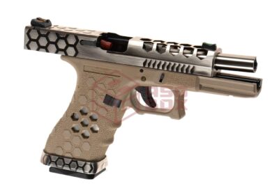 AW Custom VX0210 Hex Cut Full Metal GBB FDE - obrazek 3