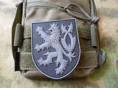 3D PVC CZECH LION Patch - Black - obrazek 2