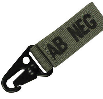 Keychain with blood group OLIVE - 0 POS