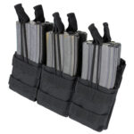 Triple Stacker Open-Top 6xM4/6xM16 Mag MOLLE Pouch Black
