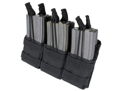 Triple Stacker Open-Top 6xM4/6xM16 Mag MOLLE Pouch Black