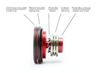 Metal flat piston head with the bearing - NBU - obrazek 2