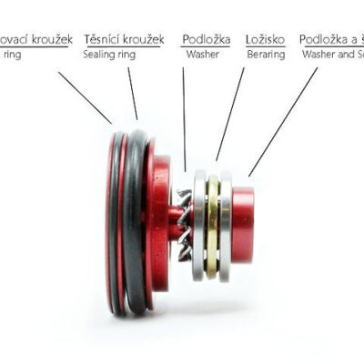 Alternative view of Metal flat piston head with the bearing - NBU
