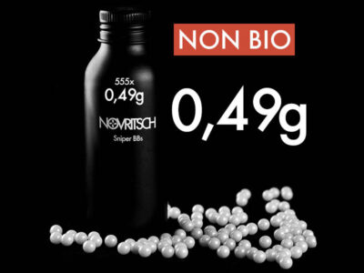 Novritsch SNIPER BBs Premium Pellets 0.49g, 530 BBs - White - obrazek 2