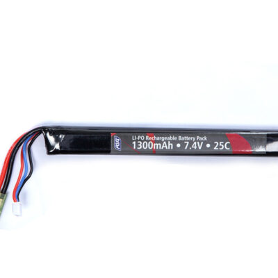 ASG Li-Pol Batery 7.4V 1300mAh, 25C, Tamiya - Stick