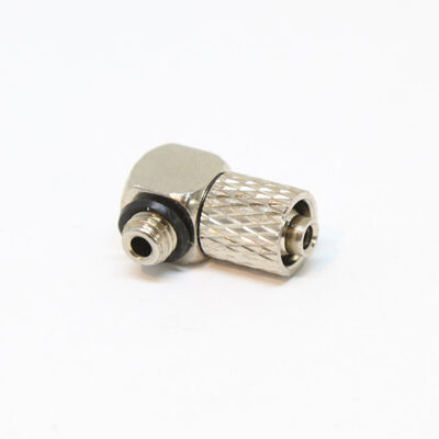 EPeS screw coupling for 6mm hose - right angle (external thread M5)