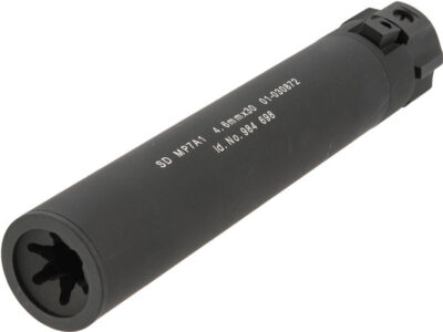 Angry Gun QD Silencer for TM MP7 A1 GBB with Tracer unit, 12 plus  mm (CW) - Black - obrazek 2