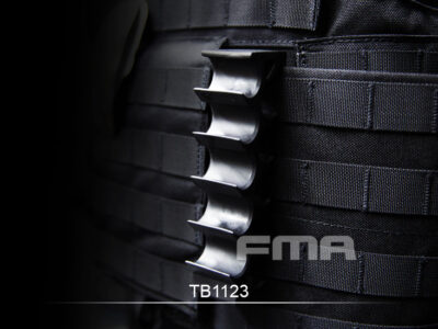 FMA 12GA Shotgun Shell Holder for Belt / MOLLE - Black - obrazek 3