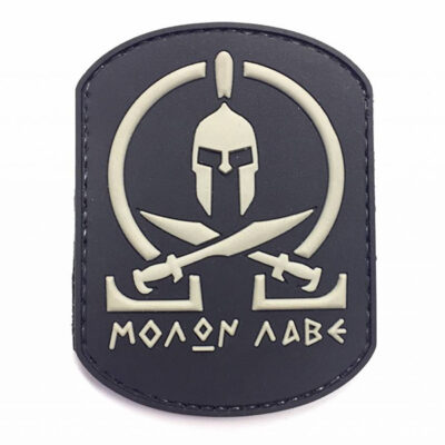 3D PVC MOLON LABE Patch - Black