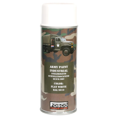 ARMY camouflage paint spray RAL 9010 WHITE