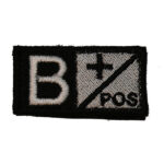 ID. Blood Velcro B POS - BLACK/WHITE
