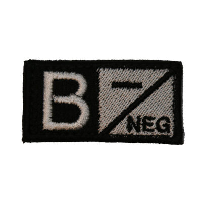 ID. Blood Velcro B NEG - BLACK/WHITE