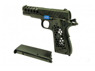 WE GBB Pistol M1911 HEX CUT Gen2 - Black - obrazek 4
