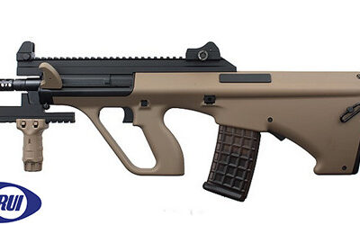 Alternative view of TM Electric AEG Rifle Steyr AUG High Cycle RIS - Tan