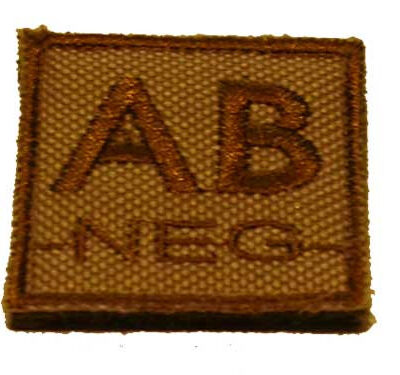 ID. Blood Velcro AB-NEG - TAN