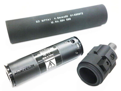 Angry Gun QD Silencer for VFC Umarex MP7 A1 with Tracer unit, 12- mm (CCW) - Black - obrazek 3