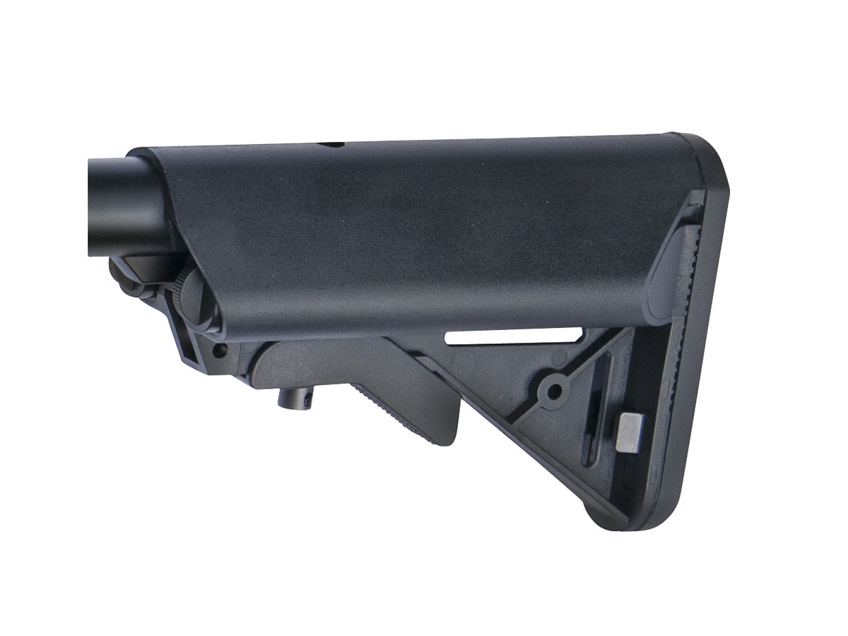ASG M4 / MK18 AEG Crane Stock - Black OD-A-ASG216 asgbox.pl ASG M4 / MK18 AEG Crane Stock - Black