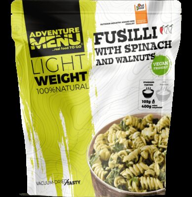 AM Lightweight Vegan Fusilli with Spinach and Walnuts (400 g)