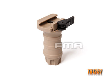 FMA Short Vertical STUBBY Grip with QD RIS Rail Mount - Tan - obrazek 2