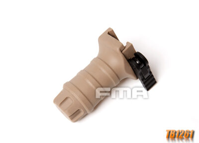 FMA Short Vertical STUBBY Grip with QD RIS Rail Mount - Tan - obrazek 5