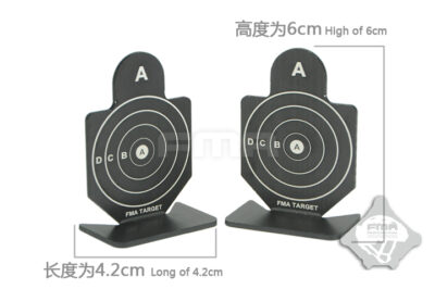 FMA Set of Aluminum Targets Type A, 6 pcs - Black - obrazek 4